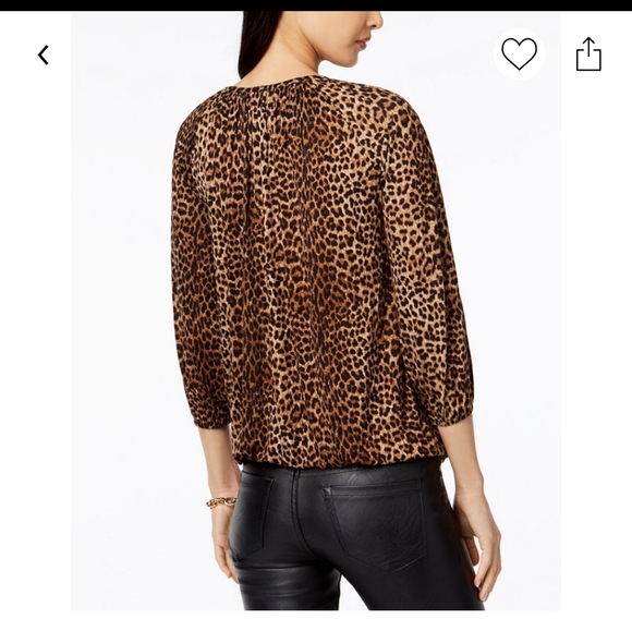 NWT Leopard print Michael Kors women's blouse - Picture 2 of 7